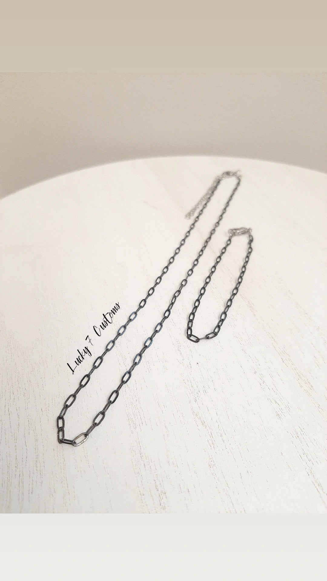 The Mini Smooth Black Chainlink Set