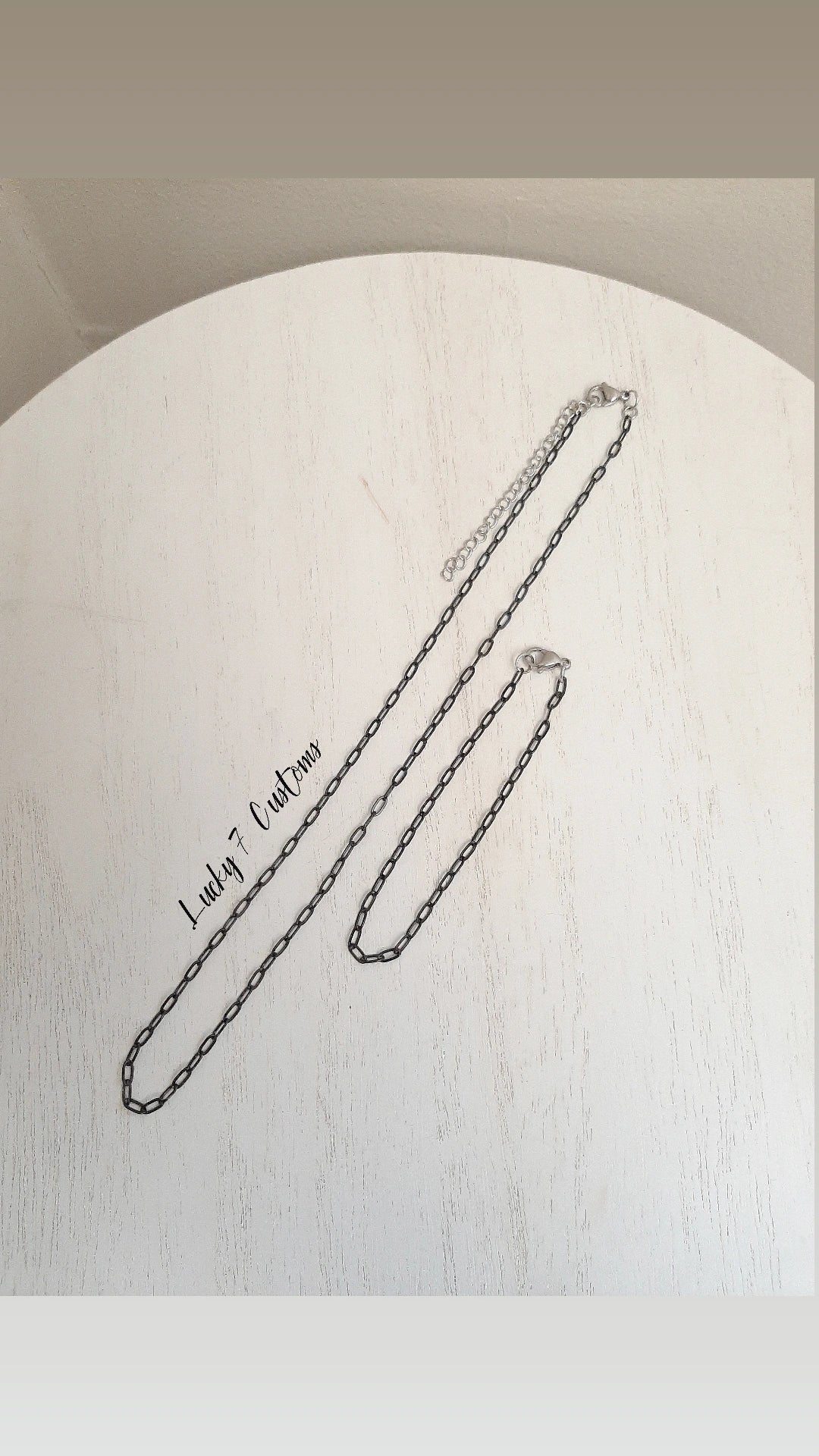 The Mini Smooth Black Chainlink Set