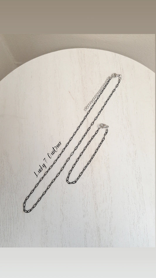 The Mini Smooth Black Chainlink Set